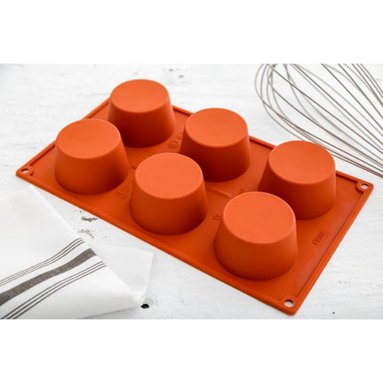 Silicone Muffin Baking Mold for 6 Muffins | Pavoni Formaflex 8