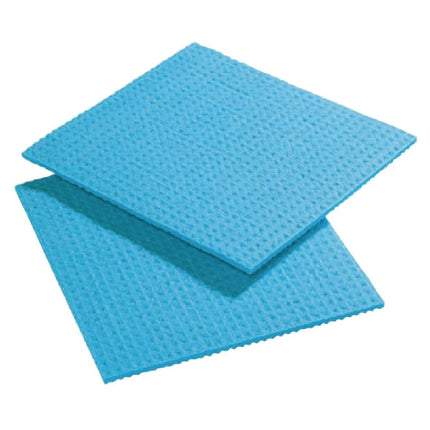 Spongyl Blue Polyester Cleaning Cloths | Pack of 10