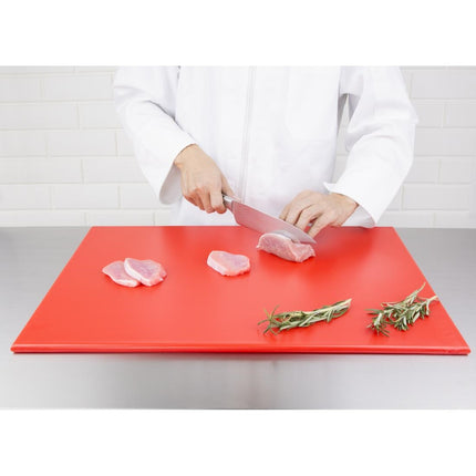 HDPE Cutting Board Red | Hygiplas | 600x450x12mm 4