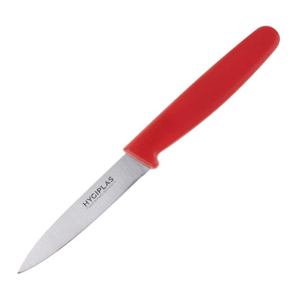 Paring Knife 7.5cm Red Handle | Hygiplas