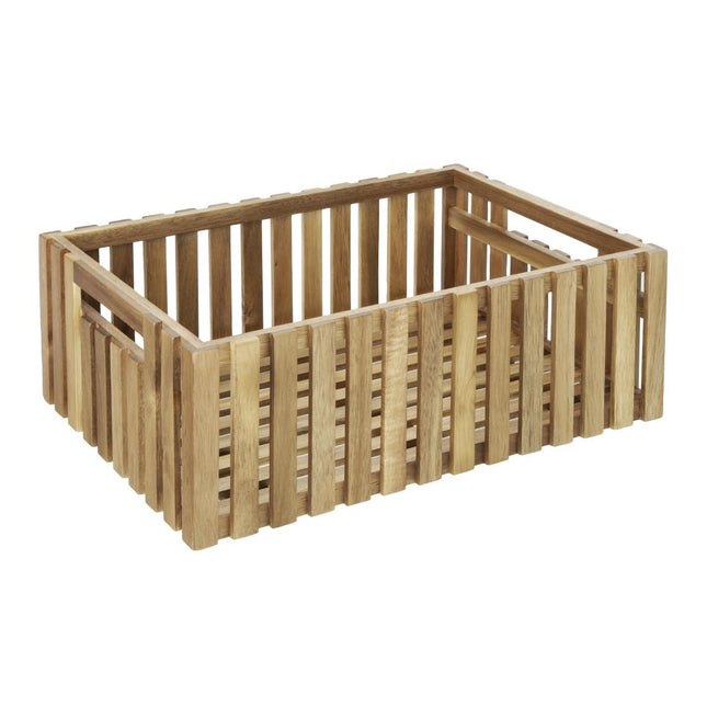 Medium Acacia Wood Storage Box 356x255x120mm | Olympia 2