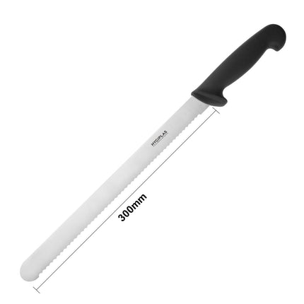 Serrated Ham Knife 30cm Black | Hygiplas 5