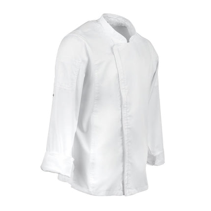 Unisex Long Sleeve Chef Jacket with Zipper White XS | Chef Works Urban Hartford 10