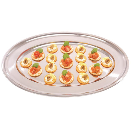 Oval Stainless Steel Serving Platter 60cm | Olympia 6