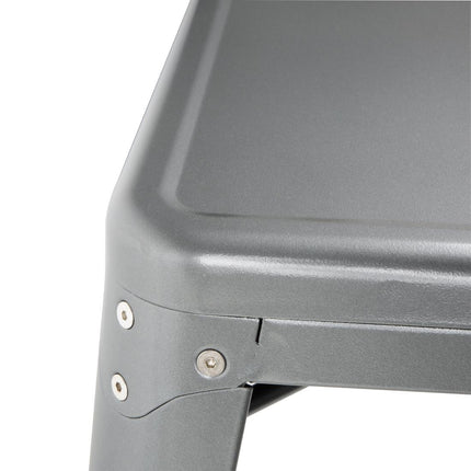 Square Bistro Table 66cm | Bolero Bistro | Galvanized Steel | Grey 4