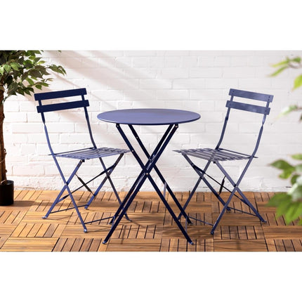 Perth Round Pavement Style Table Dark Navy | Bolero 7