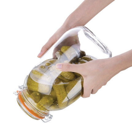 Airtight Preserving Jar with Rubber Seal and Clip | Vogue | 3L Capacity 7