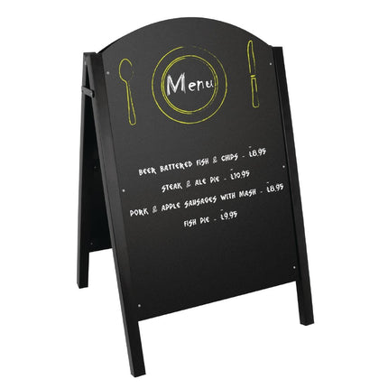 Olympia Chalkboard Sign with Black Metal Frame 2