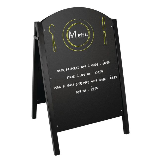 Olympia Chalkboard Sign with Black Metal Frame 2