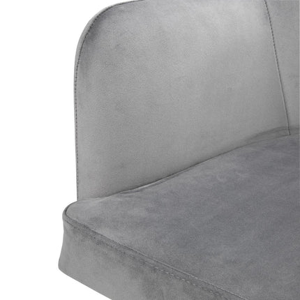 Velvet Upholstered Chairs Grey | Bolero Lia | 2 Pieces 4