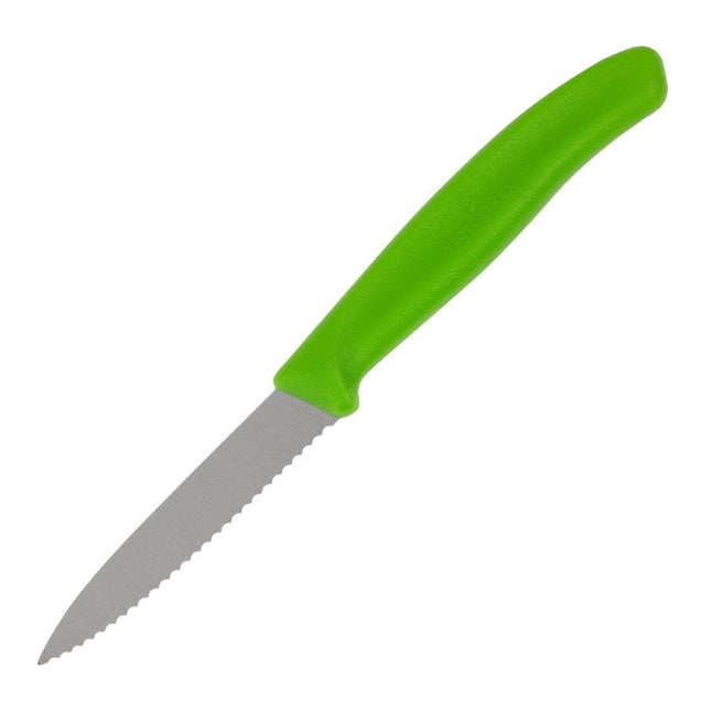 Serrated Paring Knife 8cm | Victorinox | Green Handle