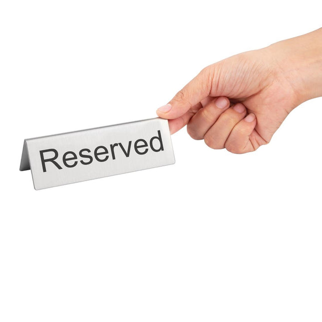 Stainless Steel Reserved Table Signs | Olympia | 10 Pieces 2