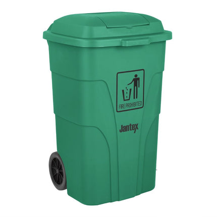 120L Waste Container with Foot Pedal Green | Jantex