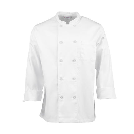 Unisex Durable Breathable Chef Jacket White M | Chef Works Le Mans
