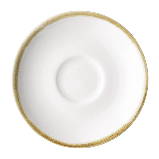 Kiln Chalk White Espresso Cup Saucers 115mm | Olympia