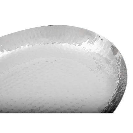 Hammered Oval Serving Tray | Olympia | 280x230mm Stainless Steel 3