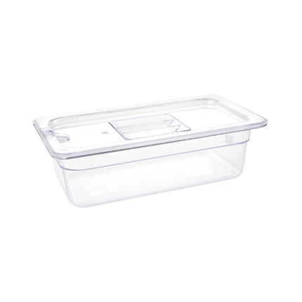 Polycarbonate 1/3 Gastronorm Container 100mm | Vogue | Transparent 3