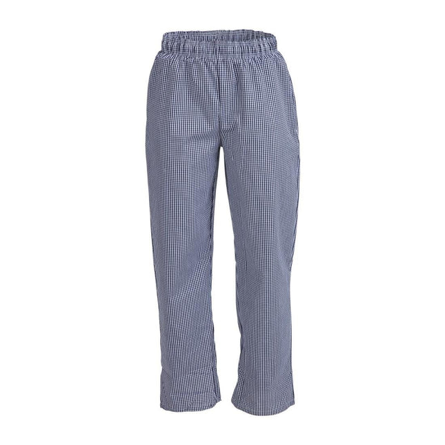 Vegas Blue-White Checked Chef Pants M | Whites