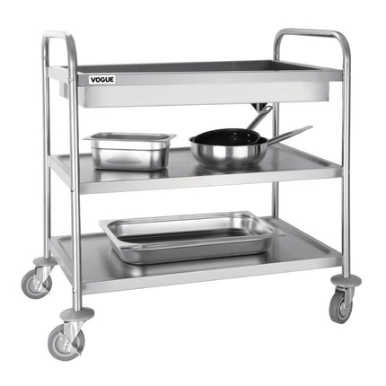 3-Tier Stainless Steel Serving Trolley | Vogue 2