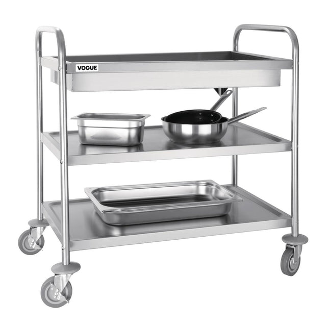 3-Tier Stainless Steel Serving Trolley | Vogue 2