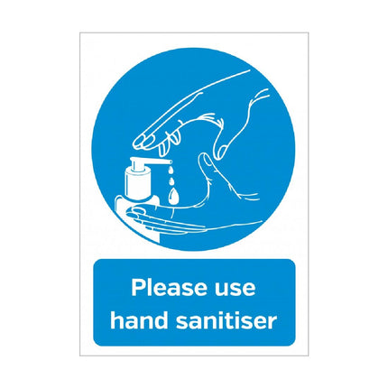 Vinyl Sticker A5 'Handreiniger gebruiken AUB'