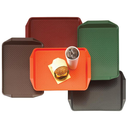 Polypropylene Fast Food Tray with Handles Red 43x30cm | Cambro 2