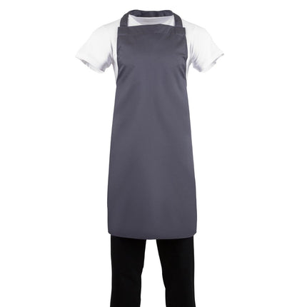 Poly-Cotton Bib Apron Grey | Whites 4