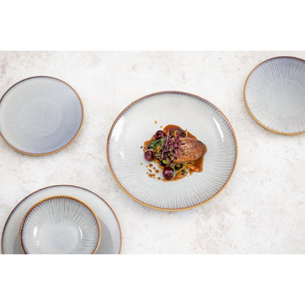 Grey Plain Coupe Bowls 155mm | Olympia Drift | Porcelain 10