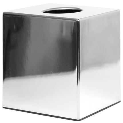 Square Chrome Tissue Box Holder | Bolero | Wall-Mountable & Freestanding
