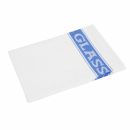 Half-Linen Polishing Cloth | Vogue | 76 x 51 cm | Blue/White 2
