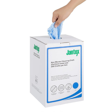 Jantex Green Compostable Cleaning Cloth Blue 200 Pack 4
