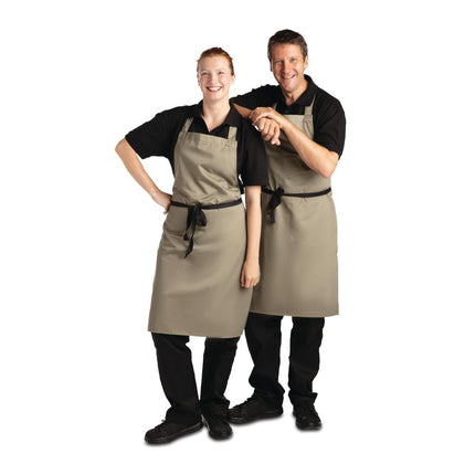 Polyester-Cotton Bib Apron Olive Green | Whites 5