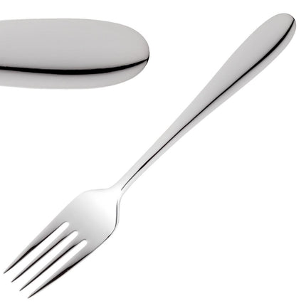 18/10 Stainless Steel Dessert Forks | Amefa Oxford | Set of 12 | Polished Finish | Timeless Design