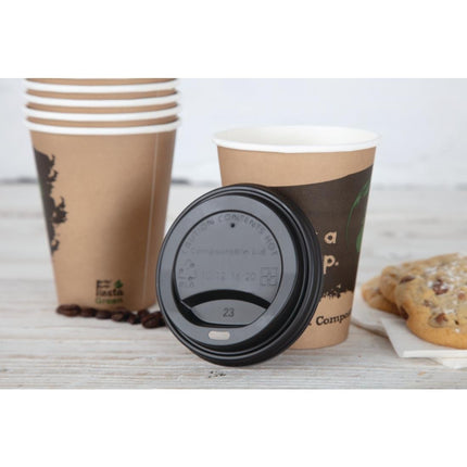 Compostable Coffee Cup Lids for 34cl Cups | Fiesta | 1000 Pieces 2