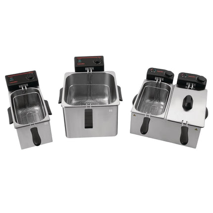 Double Fryer Stainless Steel 2x 3.5L | Caterlite | Light Use 6