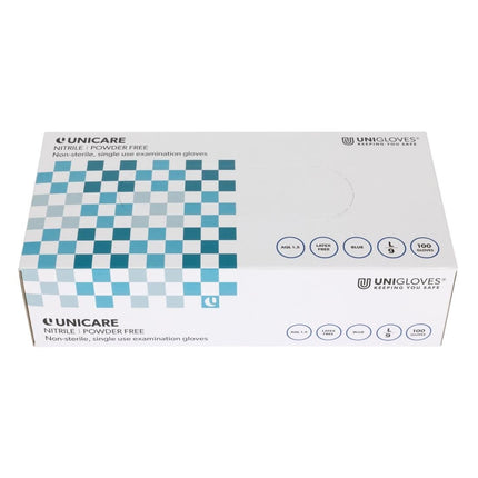 Blue Powder-Free Nitrile Gloves XL | Box of 100 2