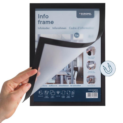 Self-Adhesive Info Frame Set 2 Pieces A5 Silver | Europel 5