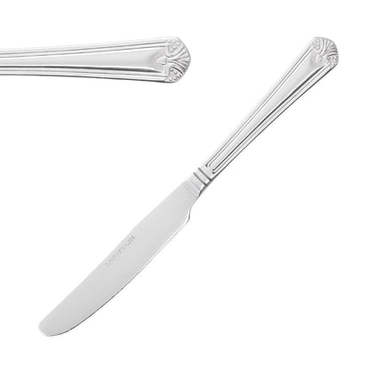 Table Knives | Olympia Jesmond | 12 Pieces | Polished 18/0 Stainless Steel with Shell Pattern Handle