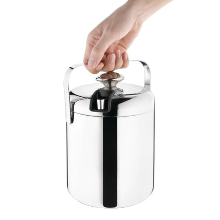Olympia Stainless Steel Ice Bucket with Lid and Tongs 1.23L 2