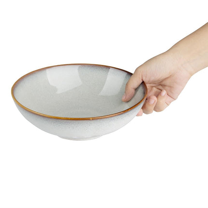 Grey Plain Coupe Bowls 205mm | Olympia Drift | Porcelain 5