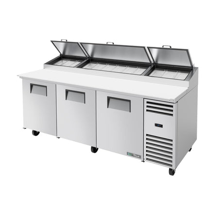 True 3-Door Pizza Preparation Workbench | TPP-AT2-93-HC