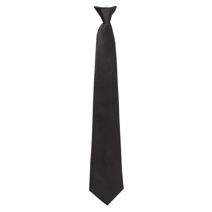 Clip-On Black Tie | Polyester/Cotton Blend
