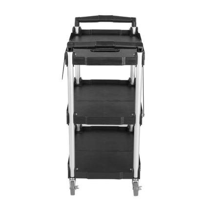 3-Tier Foldable Trolley Black | Vogue Compact 3