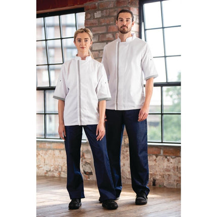 Unisex Short Sleeve Chef Jacket White | Southside | Size S 10
