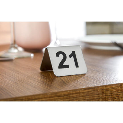 Stainless Steel Table Numbers 21-30 | Olympia | 10 Pieces 7