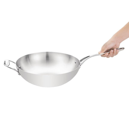 Tri-Wall Wok with Flat Bottom 35cm | Vogue 2