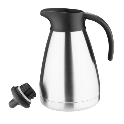 Brushed Stainless Steel Thermos Flask with Screw Cap | Olympia | 1L 4