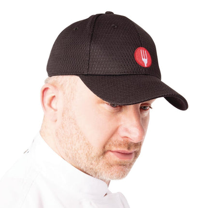Chef Works Cool Vent Baseball Cap Black 4