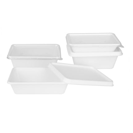 Compostable Bagasse Food Container Bases 800ml | Fiesta 4
