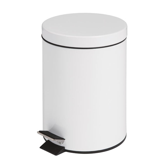 White Pedal Bin 5L | Bolero 2